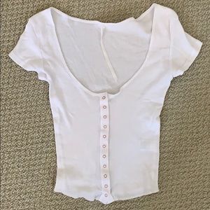 Are You Am I white knife tee in XS